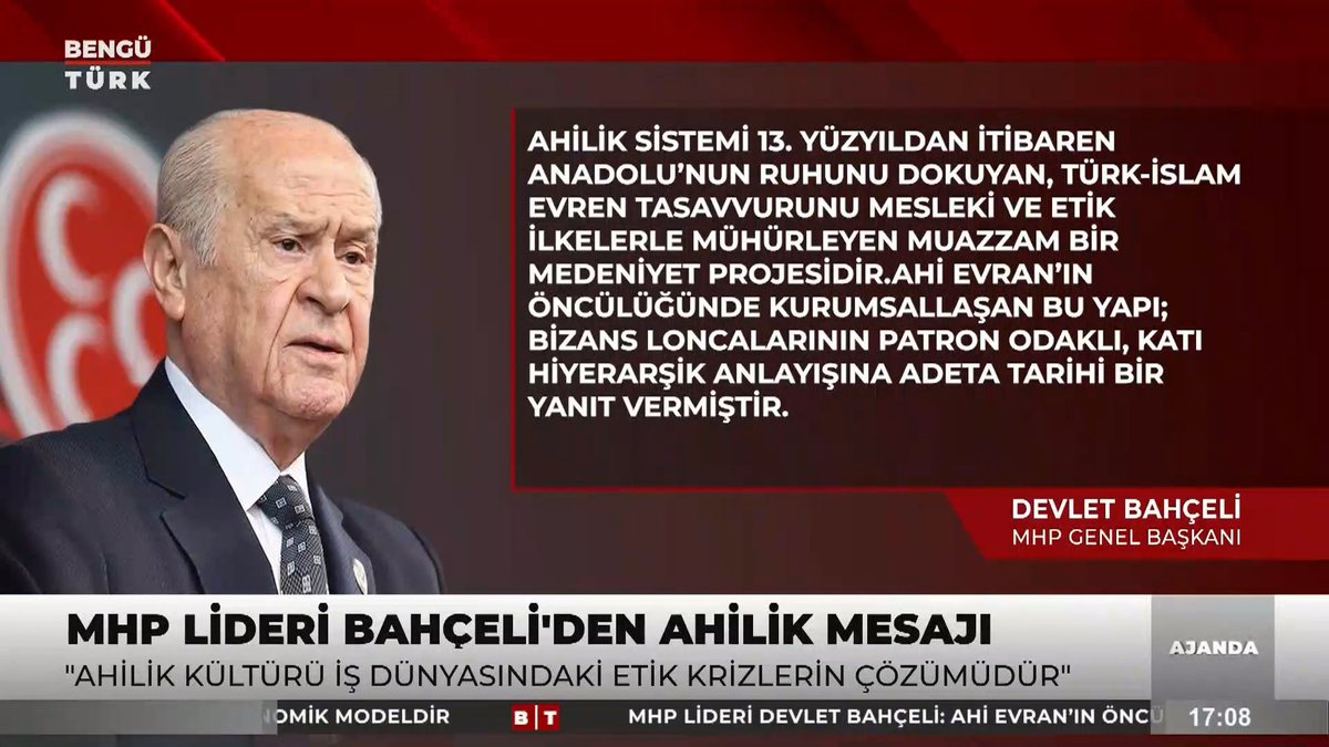 Ahilik; sadece metai değer veya sermaye birikimi üreten değil, insanı ve ahlakı merkeze koyan bütüncül bir dünya görüşüdür.