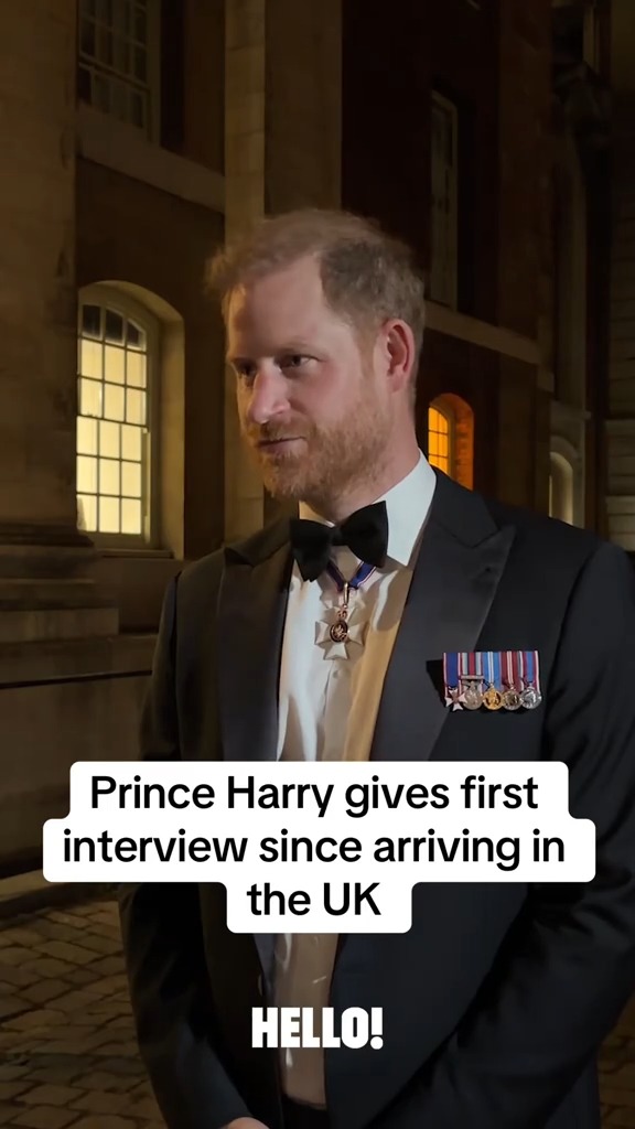 Prince Harry opened up to HELLO! at the Invictus Spirit Awards, describing life in the UK with Meghan, Archie and Lilibet as "eventful" and adding, "[The] kids are in school. We're happy. It's great to be back on British soil." 👑🇬🇧 📽️: HELLO! #princeharry #invictus
