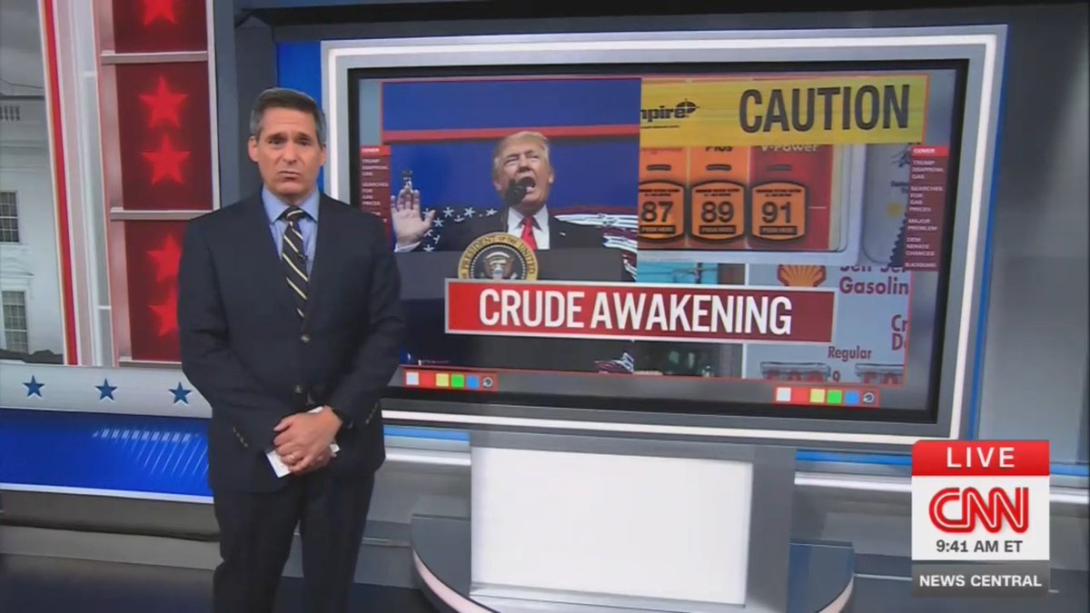 Harry Enten: Today we congratulate Trump on record-high disapproval when it comes to gas prices. Trump's disapproval rating on gas prices is 80%, higher than any president ever.