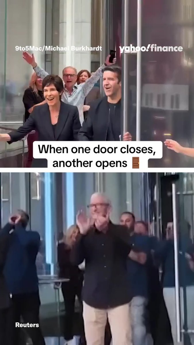 Apple CEO John Ternus follows Tim Cook's classic ritual and continues an iconic launch day tradition at Apple's flagship store on Fifth Ave. in New York. 🚪📱 credit: 9to5Mac / Michael Burkhardt