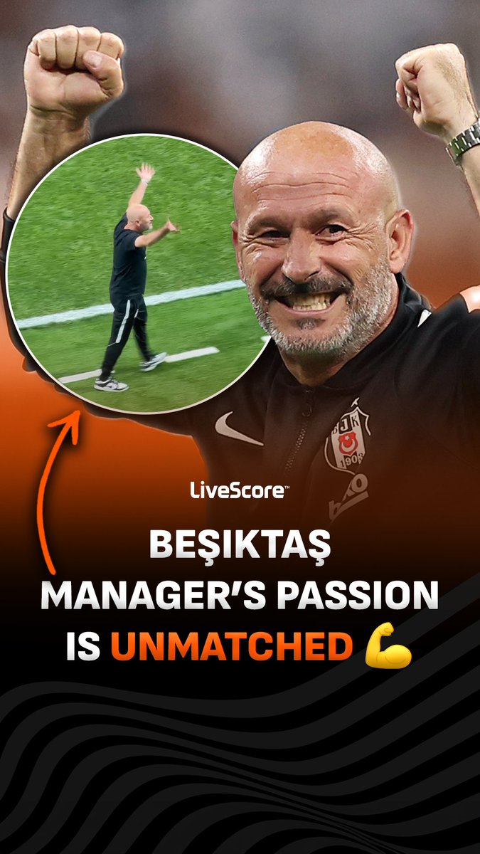Beşiktaş manager Vincenzo Italiano’s passion is unmatched 😮‍💨 3 goals up but still full of energy 🙌⚡️