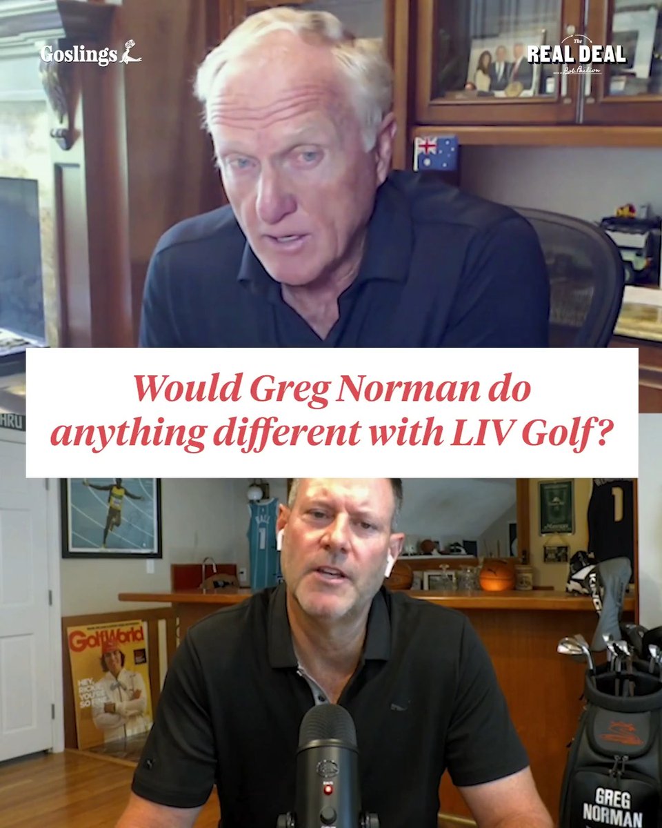 Is there anything Greg Norman would have done differently with LIV Golf? "Oh, yeah. Definitely." 👀 Episode one of The Real Deal with Bob Philion is live! Watch and listen now: Presented by Goslings Rum
