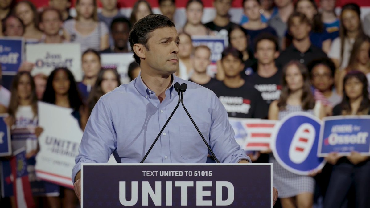 Ossoff: The Mar-a-Lago mafia really has taken American corruption to spectacular new heights. But Athens, corruption in American politics runs a lot deeper than Donald Trump. And, see, I get why people voted for him. Because even before he came on the scene, American politics was coin-operated. Money goes in, favors come out. It's been running on corporate money, secret money, billionaire money. Both sides. And when members of Congress aren't fundraising from lobbyists and corporate PACs, they're trying to dodge getting bombed by these super PACs. Spectacular wealth buys an ever greater share of power over our national affairs. And this corruption is why nothing works for ordinary people.