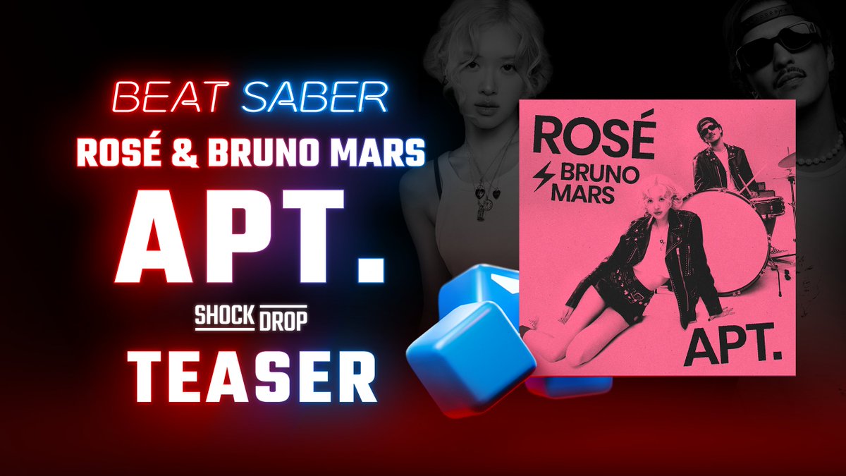 🌹 ROSÉ &amp; 🎩 Bruno Mars are bringing global hit "APT." to Beat Saber as a Shock Drop on September 29!