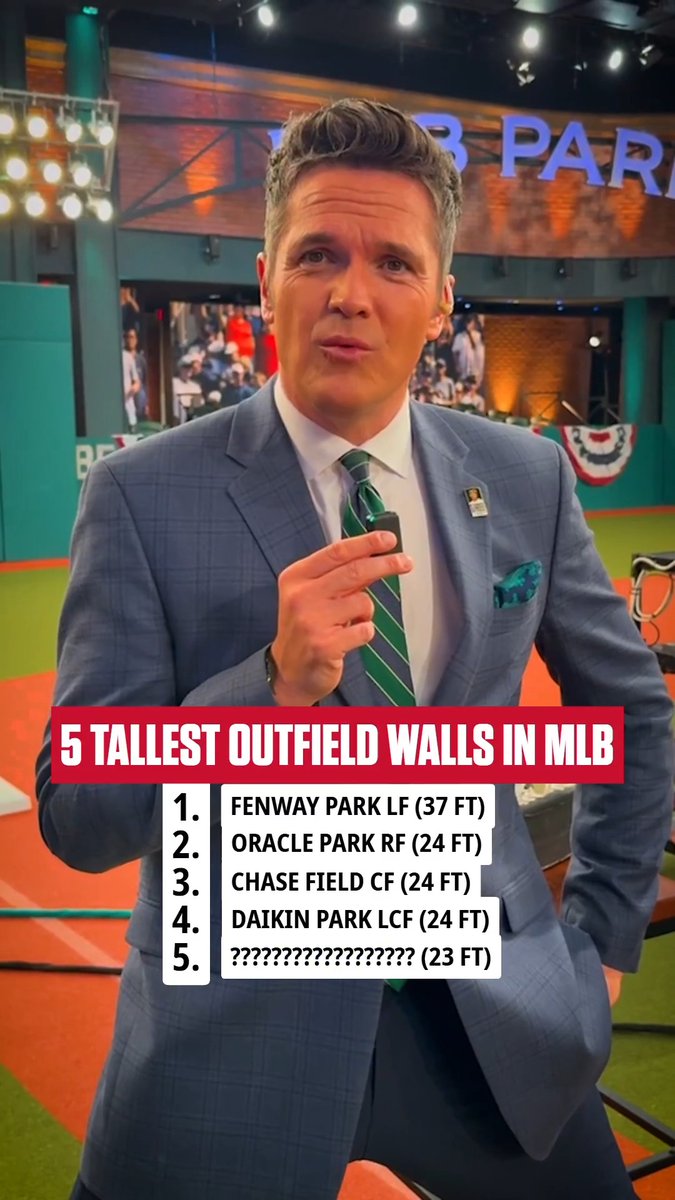Can you name the 5 tallest outfield walls at MLB stadiums?