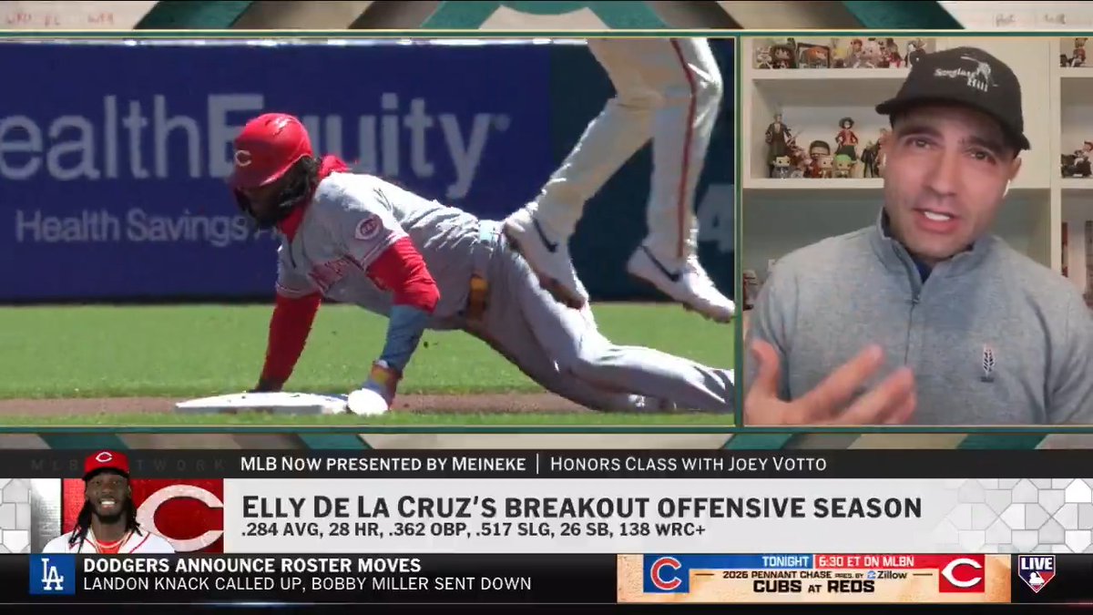 "This is him taking the step towards best shortstop in baseball." Joey Votto talks about Elly De La Cruz's breakout season and why Great American Ballpark might be hurting his production, despite it being regarded as "hitter friendly."