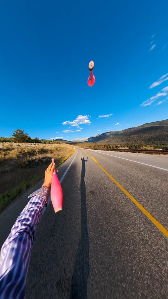 The Teton Juggler (AKA Joe Cronquist) is the multi-tasking final boss 😎 Shot on our 360 camera, #GoProMAX2—$200 off for a limited time at 🏆 $500 GoPro Award #GoPro #Juggling #Multitasking #Skate