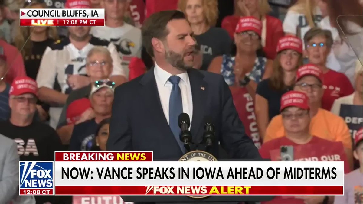 "I want to wish our great U.S. Air Force airmen and women a very happy birthday." Vice President JD Vance gives the Air Force a birthday shoutout during remarks in Iowa, before joking that his former branch, the Marine Corps, has a few years on them. "In defense of the Air Force, airplanes didn't exist. So it's not really y'all's fault that you're not a little bit older."