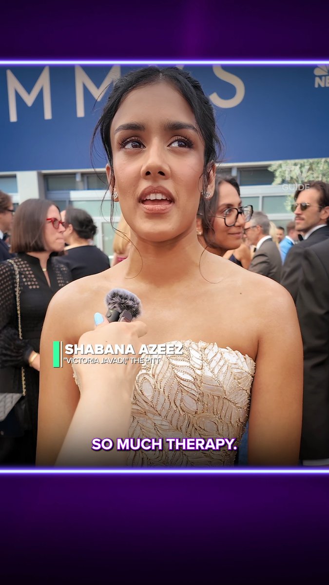 At the #Emmys, Shabana Azeez names which characters from #ThePitt need to go to therapy 🏃♀️➡️