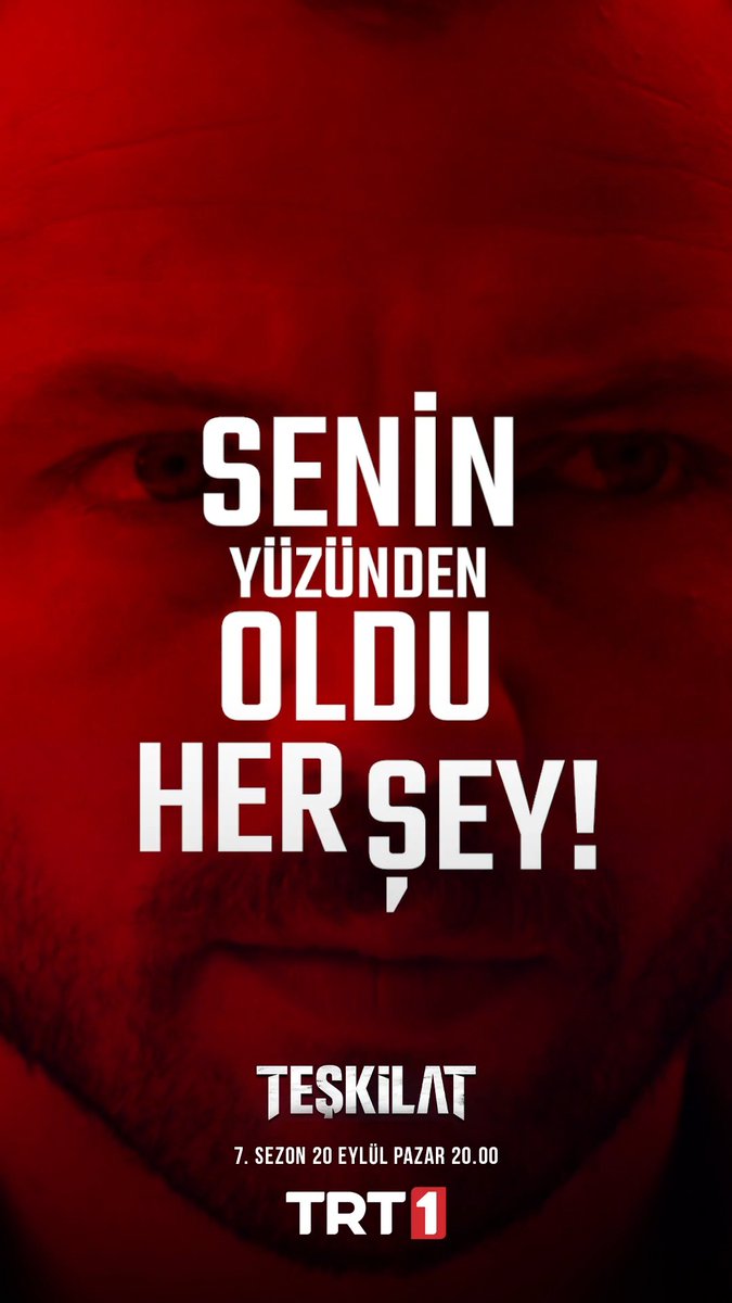 Sahne yeniden kuruluyor. Teşkilat yeniden görev başında! #Teşkilat 7. sezonuyla 20 Eylül Pazar 20.00’de TRT 1’de başlıyor!