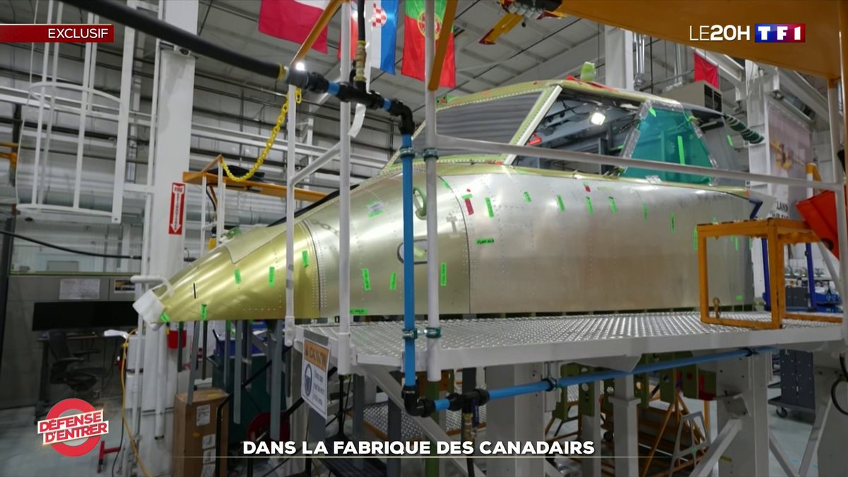 🔴 EXCLUSIF TF1 : notre équipe a exceptionnellement pu entrer dans l’usine où sont fabriqués les futurs Canadair commandés par l’Europe ✈️ 22 avions au total, assemblés à la main. Les premières livraisons sont prévues à partir de novembre 2028 📺 #LE20H avec Anne-Claire Coudray