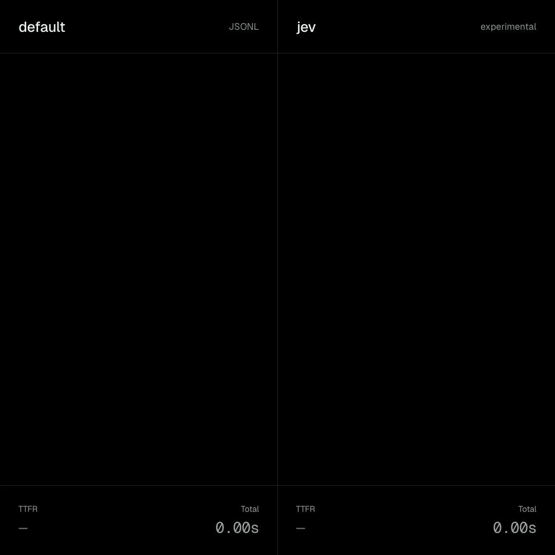 New experiment: json-render + jev The future Generative UI is instant Your components, your actions, your design system Rendered in milliseconds