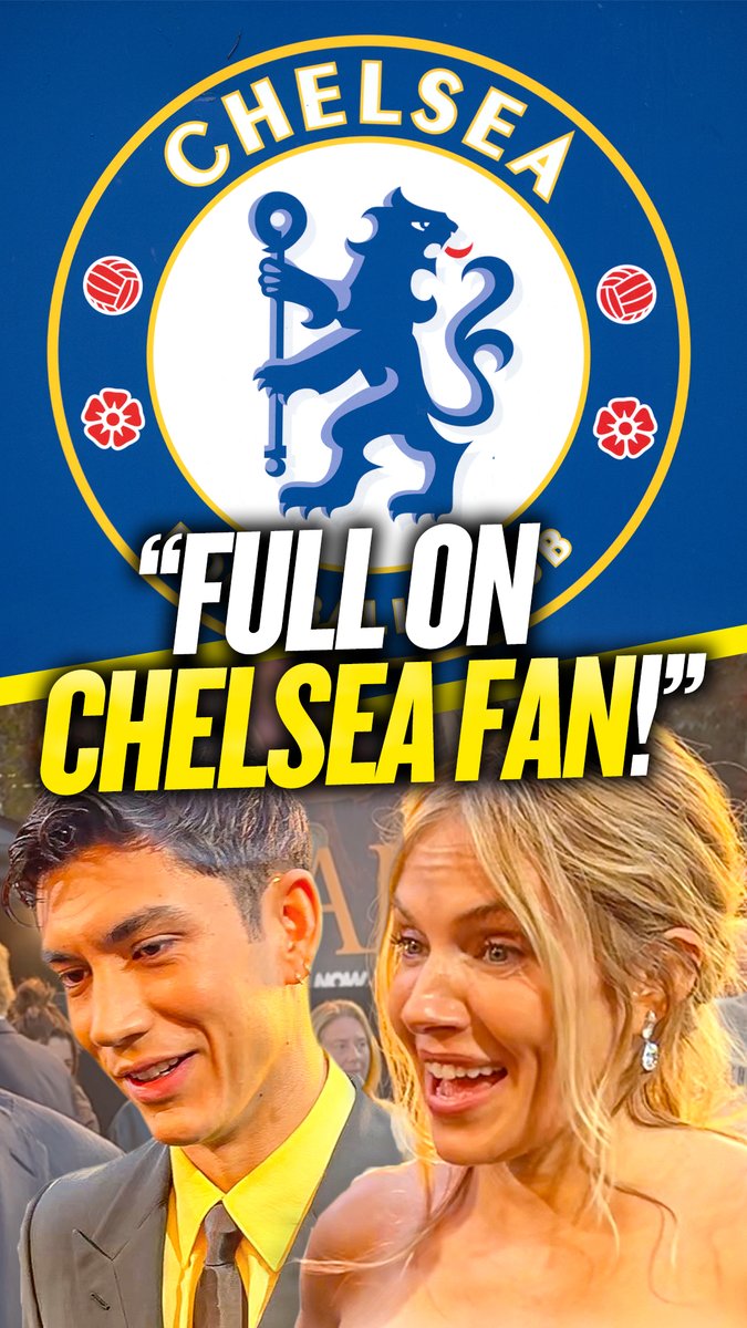 💙 "I am a full-on Chelsea fan!" 🏴󠁧󠁢󠁥󠁮󠁧󠁿 "I think Sienna Miller's friends with Frank Lampard, John Terry and Joe Cole!" The stars of WAR are huge Chelsea fans!