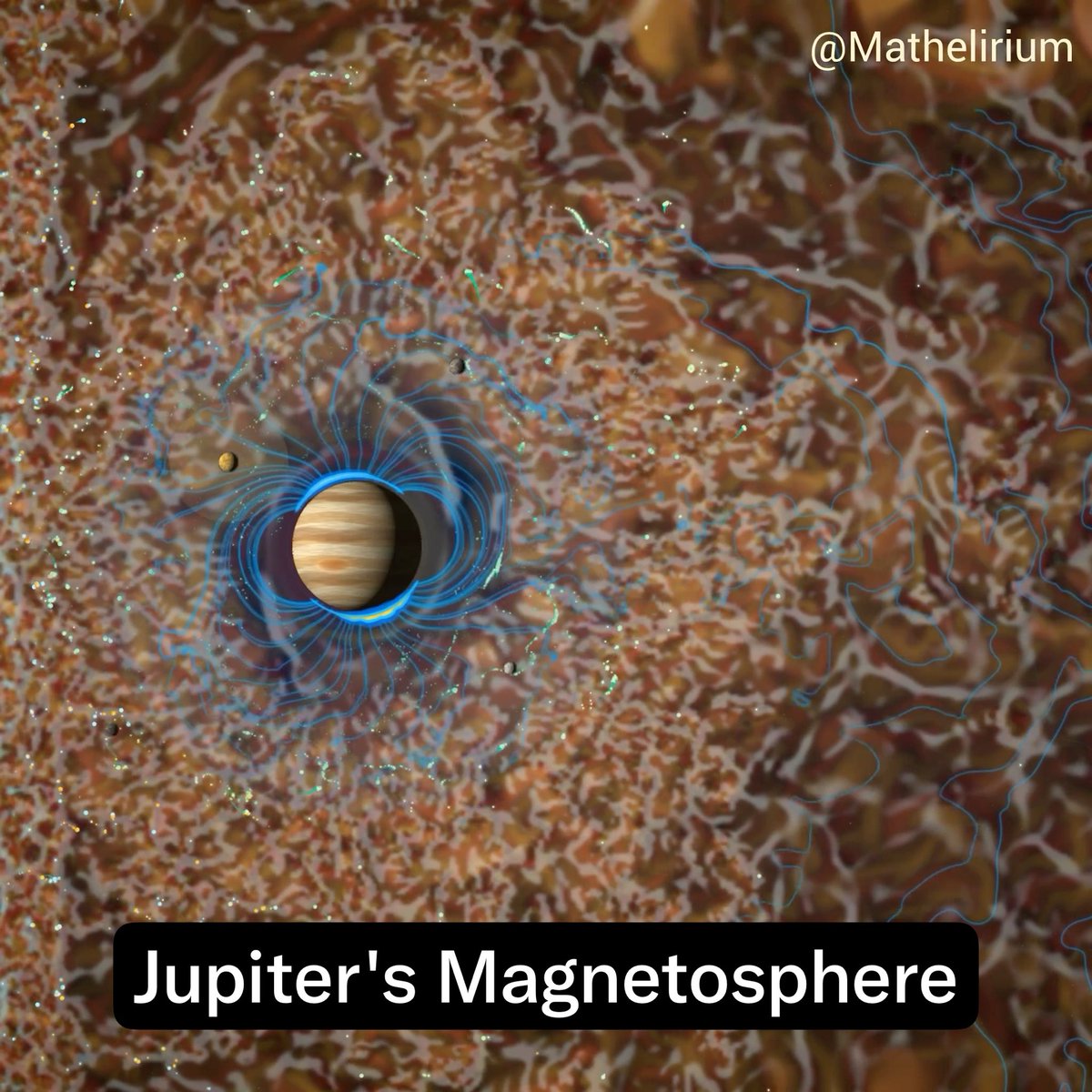 A simulation of Jupiter's magnetosphere, this time using the full equations of magnetohydrodynamics.