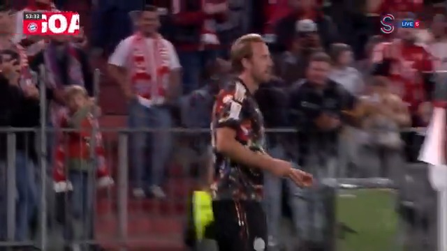39', 54'. Olise ortaladı, Kane kafayı vurdu.