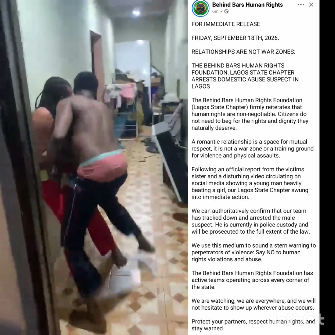 Harrison Gwamnishu reacts to a distūrbing video showing a man ass@ulting his lover in Lagos State.