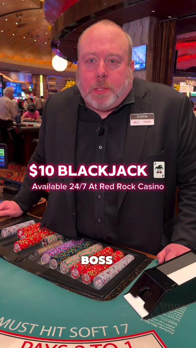 $10 Blackjack is now available 24/7 at Red Rock Casino! 🃏🔥 Your seat is waiting. Come play!