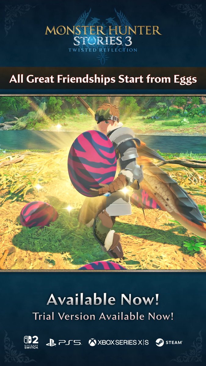How to build your party in Monster Hunter Stories 3: Twisted Reflection - Hatch eggs, forge bonds with your Monsties, and raise them into companions that suit your playstyle. Plus, there's a free demo and the full game has a 30% discount on all platforms right now!