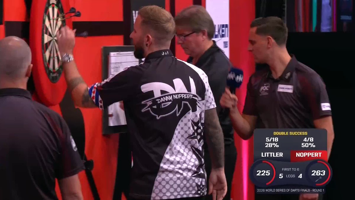 LITTLER SURVIVES THE PRESSURE COOKER 🥘 The hunt for every Premier Title in a calendar year continues for Luke Littler! 📺 #WSODFinals | R1