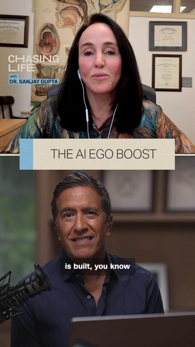 We all need someone in our corner, but when does emotional support from AI turn into full-blown sycophancy? Pediatric surgeon and researcher Dr. Dana Suskind joins this week’s Chasing Life to help us navigate our kids’ evolving relationship with AI. New episodes available on the CNN App and via the below link: