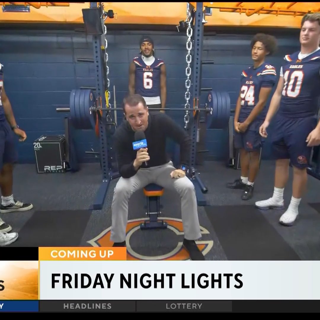 I stopped by Chaminade to get a pulse on the Eaglesโ school spirit ahead of their big game against St. Bonaventure Friday night. The players were with me in the weight room in case I needed a spotter โฆ ๐ Another Friday Night Lights thanks to the Los Angeles Rams and Toyota USA.