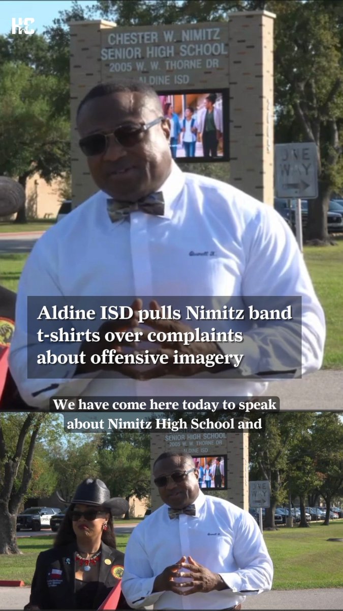The Nimitz High School band will stop wearing marching season t-shirts after activists, parents and students complained about offensive imagery.