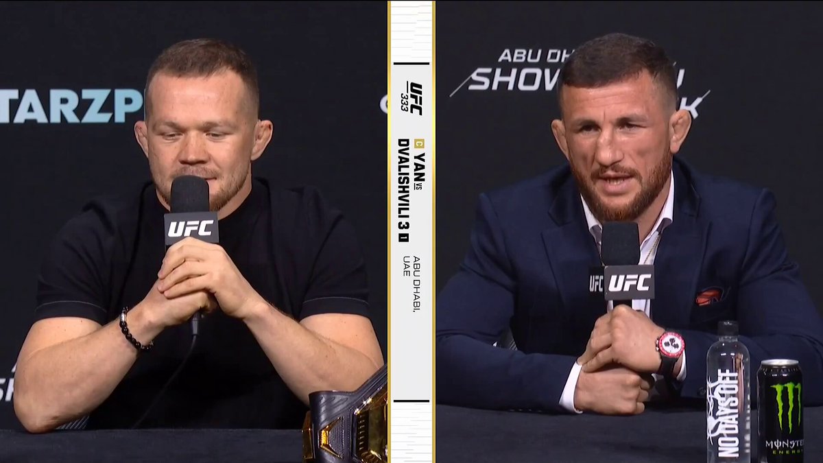 Petr Yan tells Merab to get nose insurance before their fight 💀 "Make sure you get insurance, medical insurance for your nose. Don't be blaming Dana White if something goes wrong." #UFC333