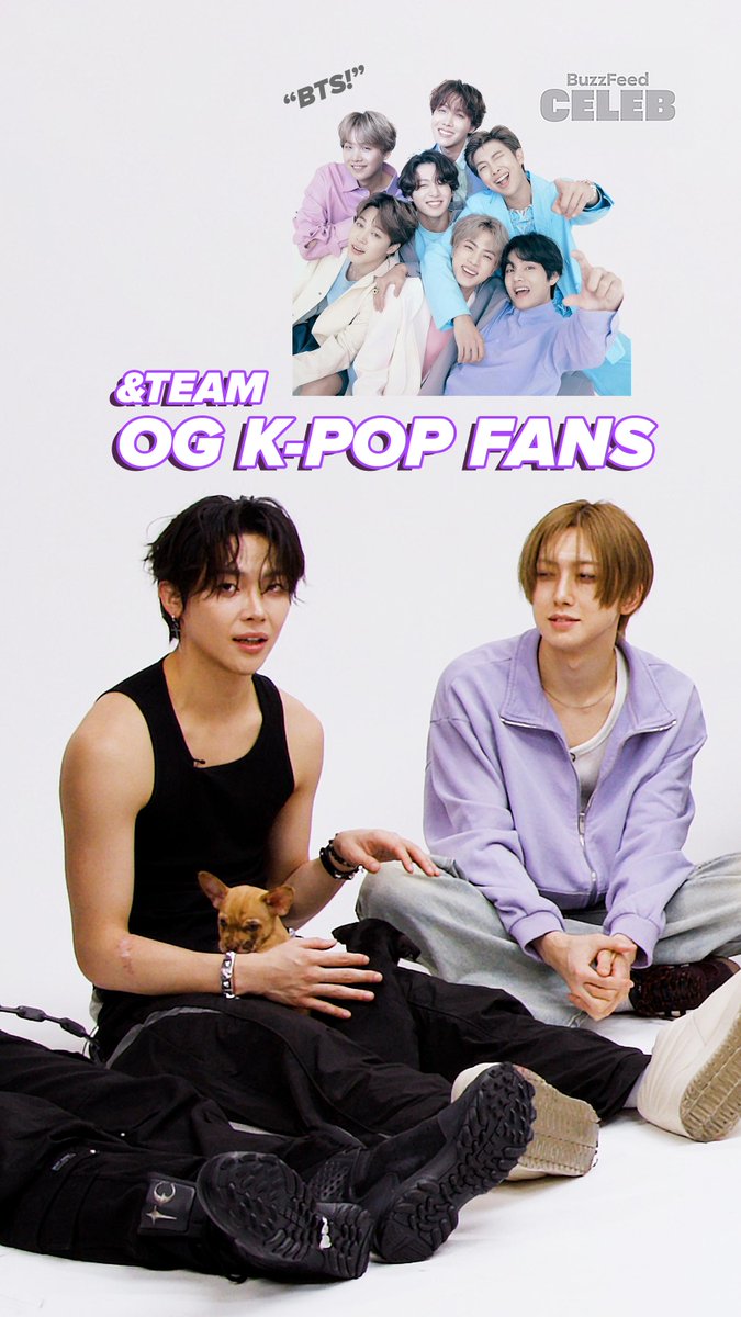 BTS being K's inspiration 🥹💗 Watch &TEAM play with puppies and answer our questions out now on BuzzFeed Celeb on YouTube:
