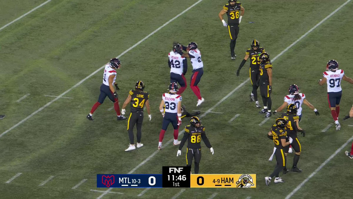 HE GOT ROCKED 🚂 Isaiah Wooden got blasted by Tyrell Richards on the punt return. #CFL