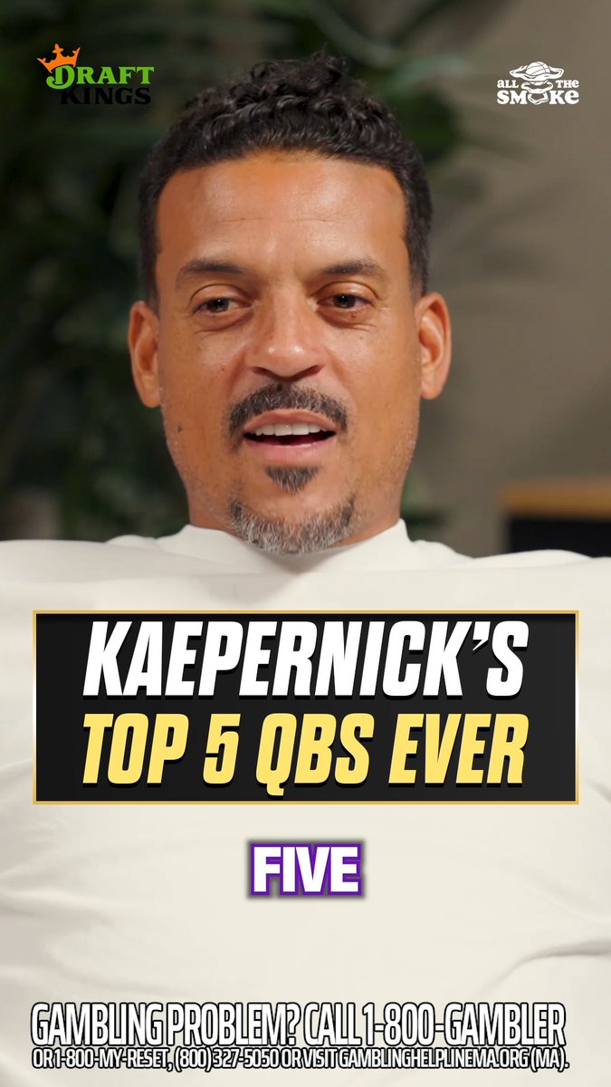 Colin Kaepernick’s TOP 5 QBs EVER… and the best thrower of all-time 👀 Who y’all got? ⬇️ Presented by DraftKings Sports