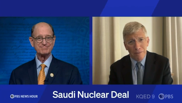 I joined PBS PBS News for a debate with former Obama Deputy Energy Secretary Daniel Poneman over the proposed U.S.-Saudi nuclear agreement. I explained why Congress must act to prevent Saudi Arabia from gaining the ability to develop a nuclear weapon. Watch our debate ⤵️