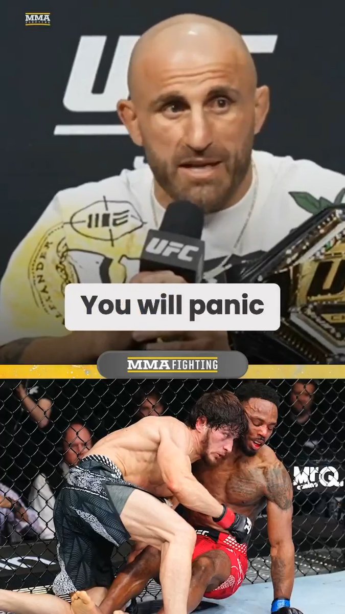 Alex Volkanovski sends a warning to Movsar Evloev ahead of their title fight at #UFC333: "Your arms are going to be burning, I'm going to be in your face, you will panic-punch, and that's not going to work. Then you'll be forced to fight."