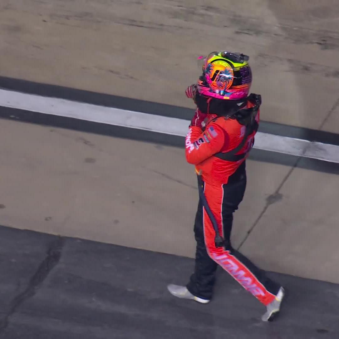 A heated exchange between Justin Allgaier and jesse love jr. 👀