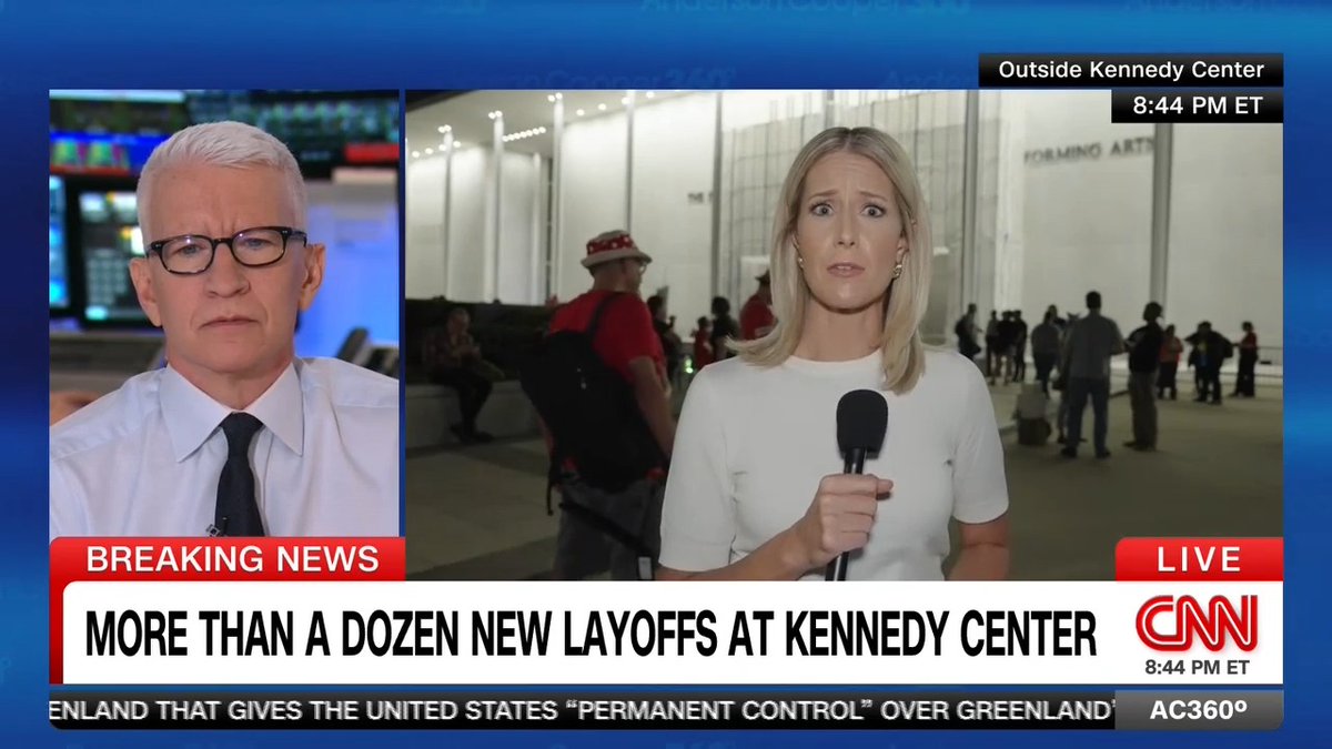 Protesters gather outside the Kennedy Center and CNN's Sunlen Serfaty is there, with what they have to say about President Trump's threat to tear it down if he can't add his name to the building.