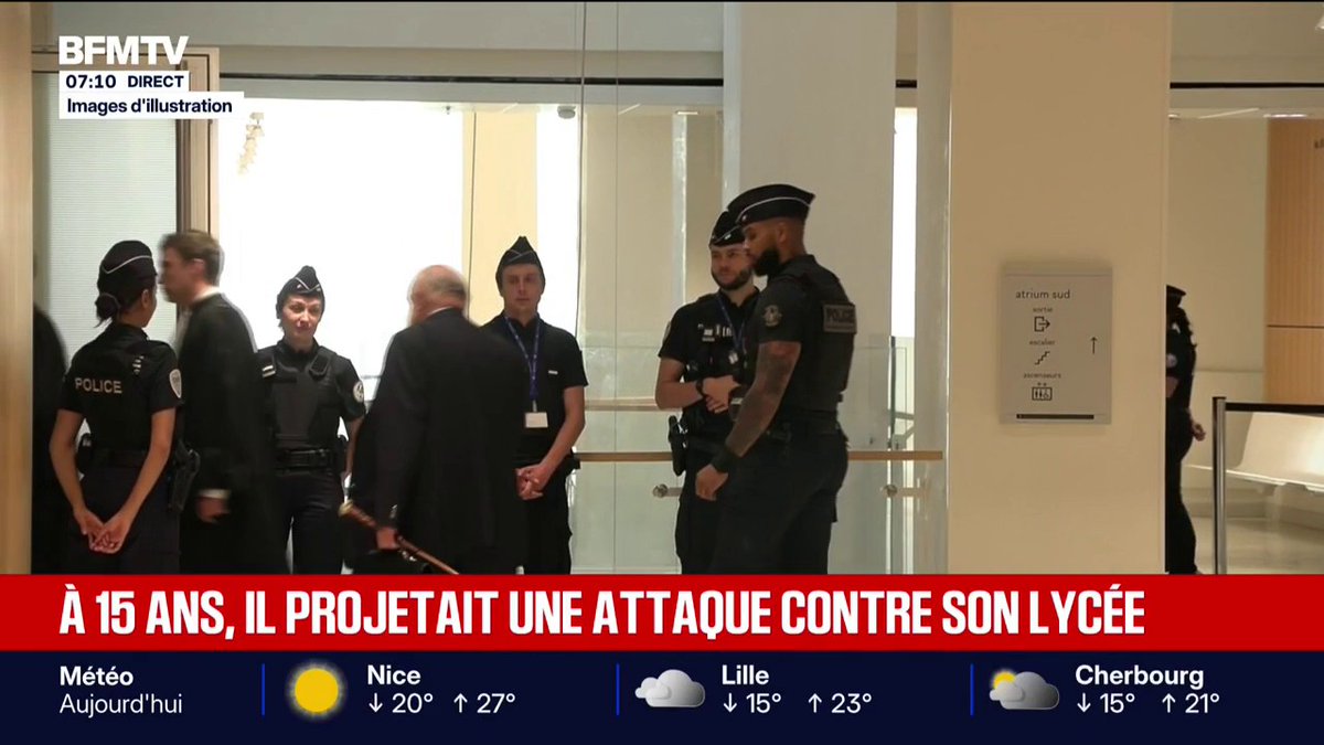 Lyon : un mineur d’ultra droite de 15 ans mis en examen pour un projet d'attaque terroriste dans son lycée