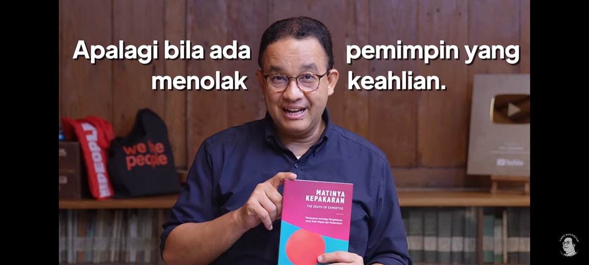pengangguran sedang memasak! 👨🏻🍳 ini anies baswedan upload video tentang "matinya kepakaran" di tanggal 8 november 2024. nyangka gak kalian, kalo ini bakalan jadi counter buat situasi sekarang wkwk. nontonnya bikin ketawa, karena PAS BANGET tuh.