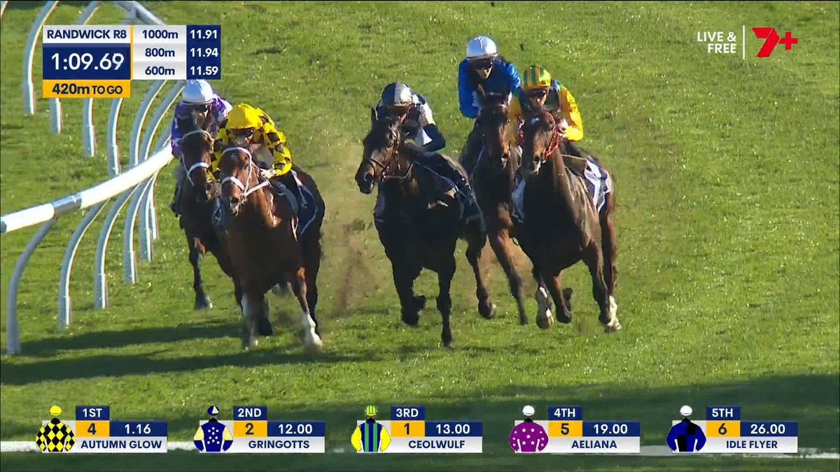 THE CHAMPION FENDS OFF THE CHALLENGE 🌟 Win number 13 for Autumn Glow in the Seven Sunrise Stakes!