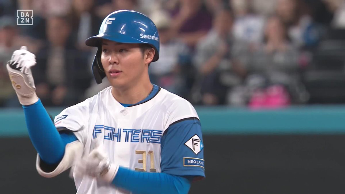 末恐ろしい 逆方向にスーッと伸びていく 柴田獅子 プロ初長打＆エスコン初安打㊗️ ⚾️日本ハム×オリックス #lovefighters #だったらDAZN