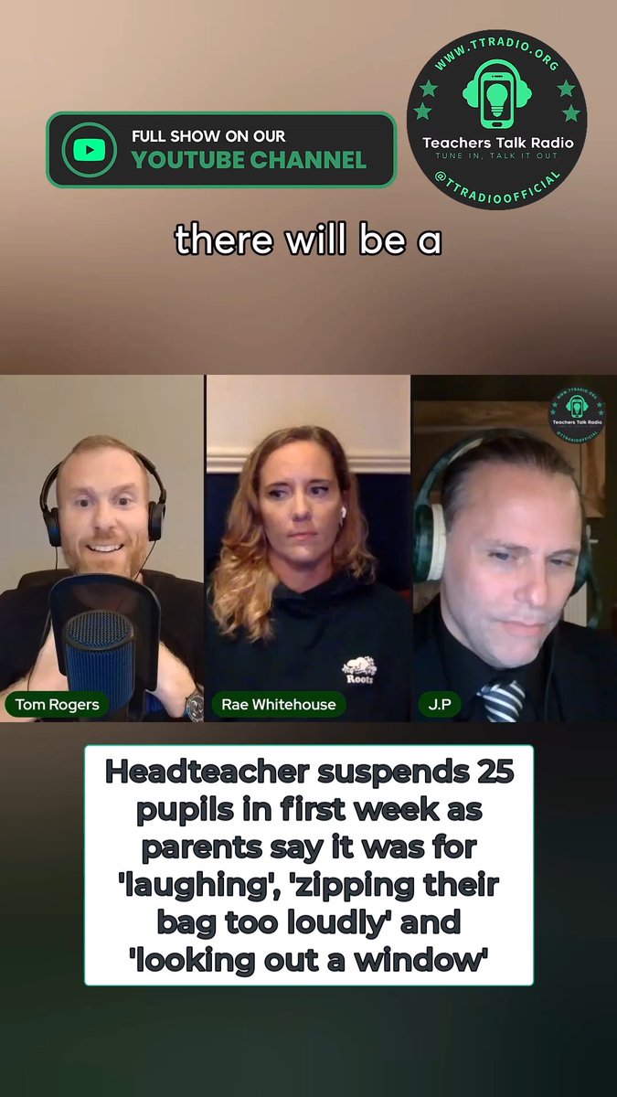 Headteacher suspends 25 pupils in first week as parents say it was for 'laughing', 'zipping their bag too loudly' and 'looking out a window' Tom believes there is no way that these suspensions would have come about simply because of these reasons. He argues that people are naive about the real behaviours happening inside schools and how teachers manage them, what do you think? 👇 #teaching #behaviour #inclusion #teacherlife #teachertok #teachersoftiktok