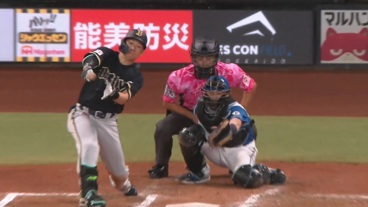 両チーム通じて5本目のアーチ! 芸術的な打ち方で仕留める!💪 オリックス 西川龍馬 選手の今シーズン第12号2ランホームランで勝ち越しに成功!🌈