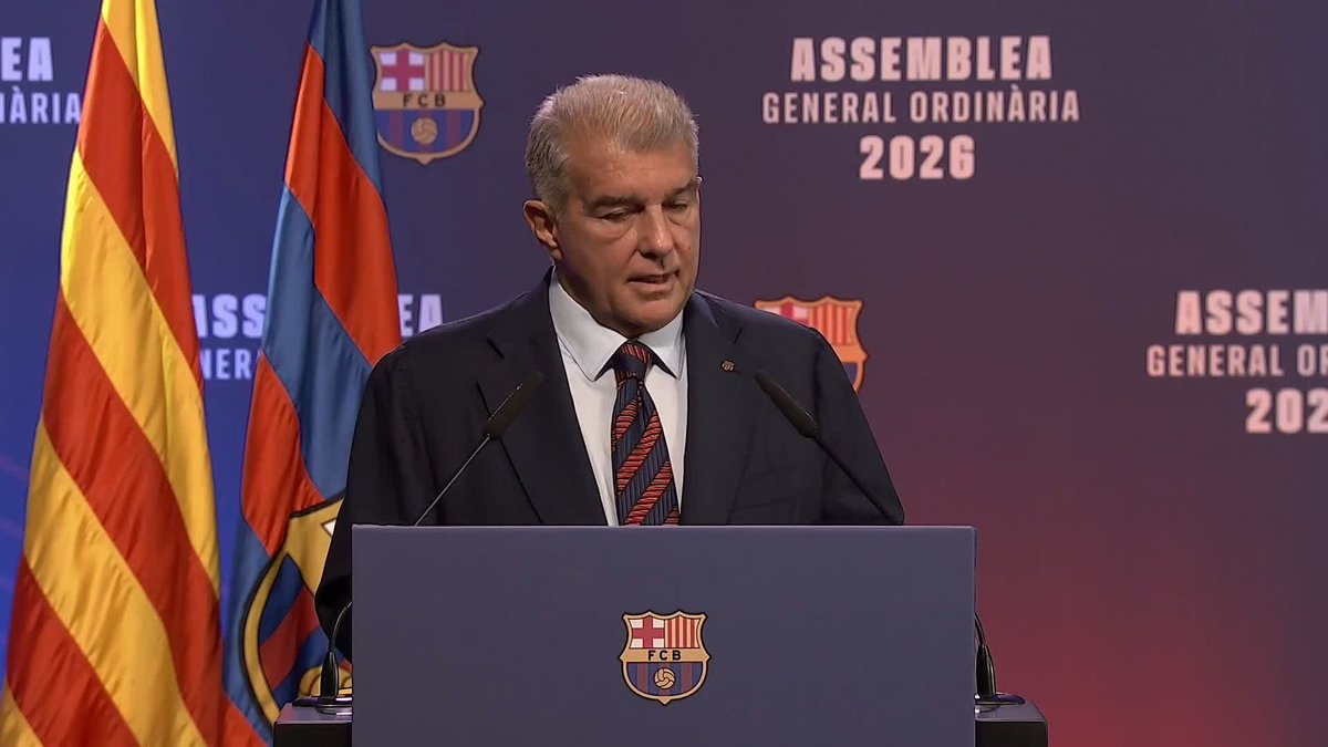 🎙️ Joan Laporta Estruch: "Avui els demanarem l'autorització per actualitzar el finançament de l'Espai Barça amb 300 milions d'euros. Aquests no impacten en els comptes ordinaris del Club ni en la política esportiva."
