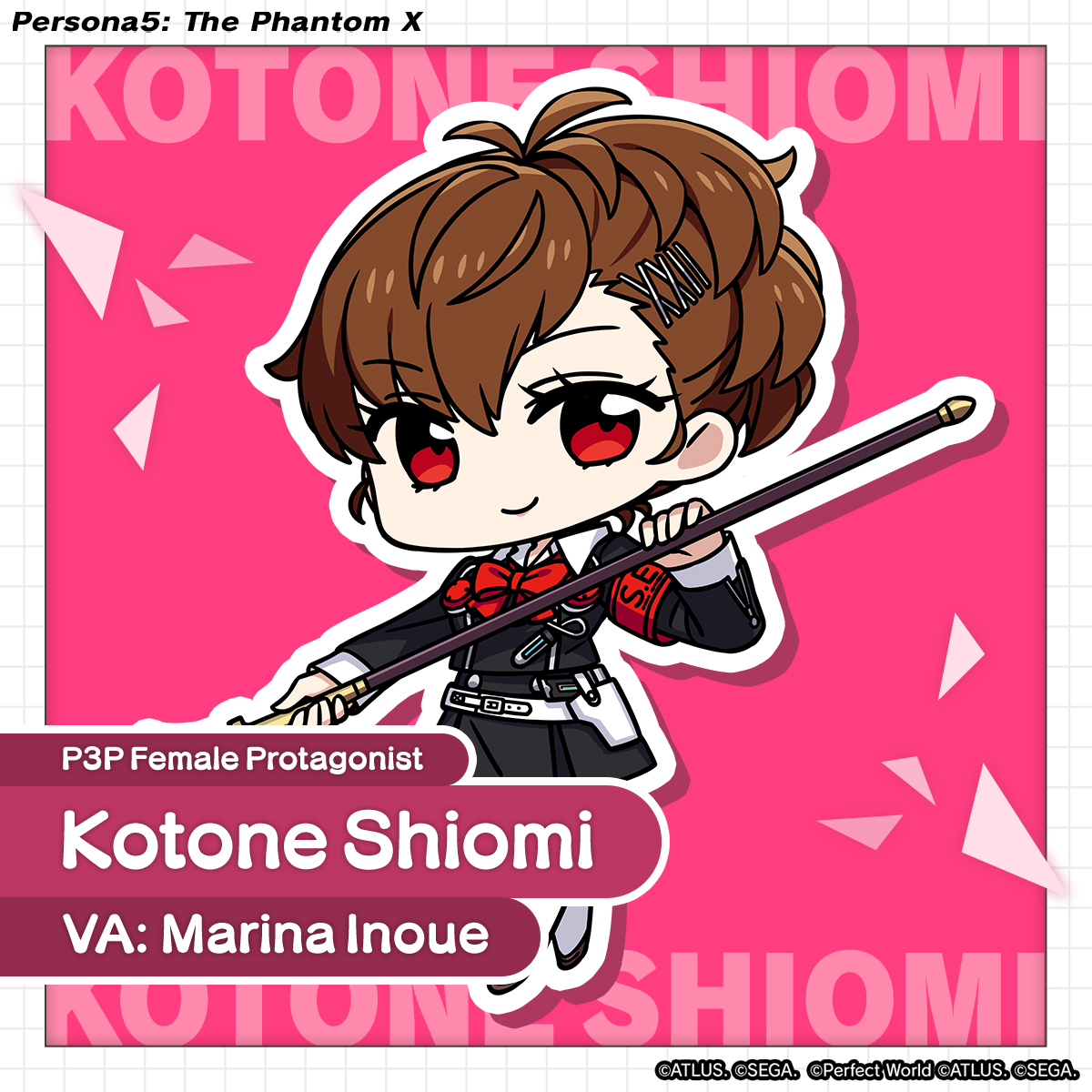 Persona 3 Portable's female protagonist, Kotone Shiomi, is finally making her way to P5X! 🌙 Check out her brand-new artwork and enjoy her voice lines! ✨ #P5XEN #P3P #KotoneShiomi #P3PxP5X