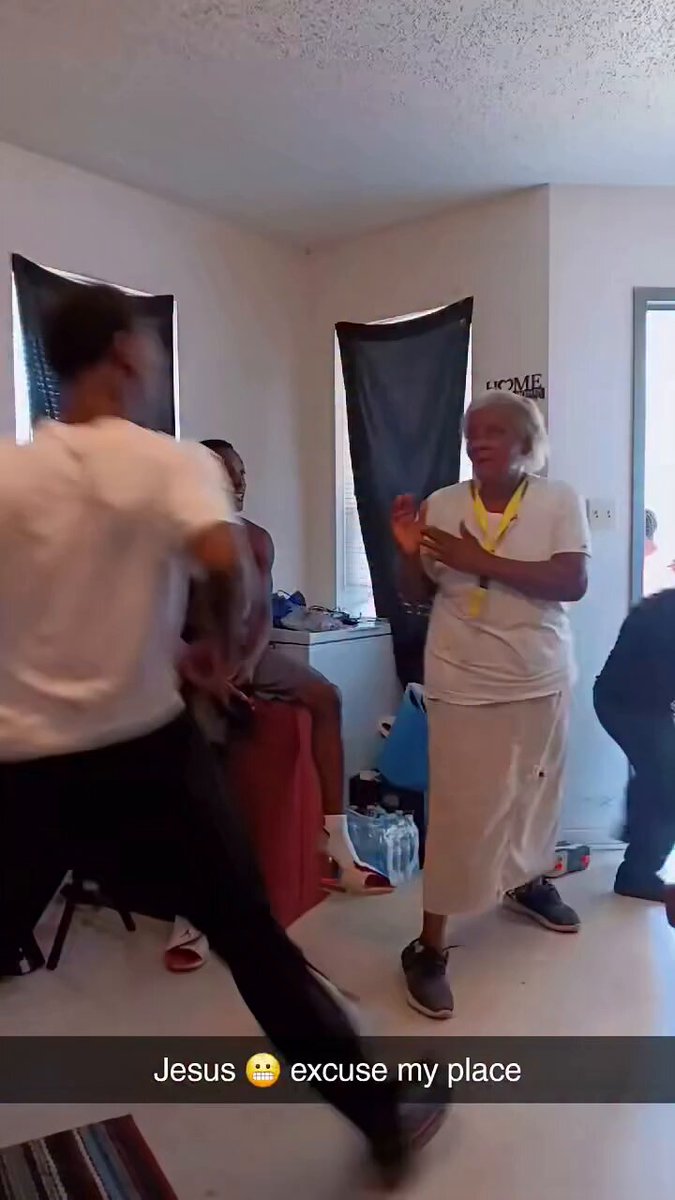 Lil bro came in clutch to save grandma. 😂