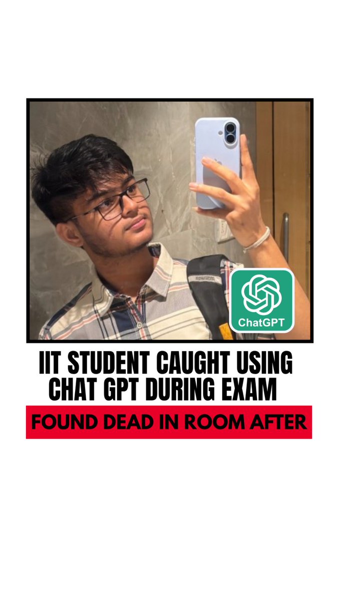 A 19-year-old IIT Bombay student is dead after an exam incident involving a phone and ChatGPT, and now 400+ students are protesting on campus. IIT Bombay says he was counselled, assured there would be no academic consequences and faced no disciplinary action. Students allege he was threatened with suspension; his parents allege harassment and caste discrimination. Those claims need investigation, but the contradiction is stark: no disciplinary action, says the institute; fear of suspension, say students. And this is not an isolated campus story. At least six reported student suicides have occurred across IIT Bombay, Delhi and Kharagpur in roughly six months. We keep asking what happened to these students. Maybe we need to ask what happened around them. #iit #mumbai #iitbombay