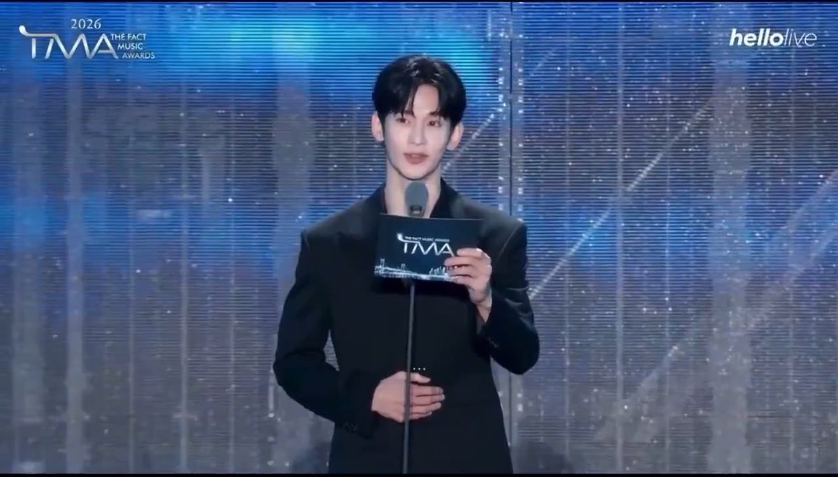 [0919] #KimSoohyun at the 2026 The Fact Music Awards as a presenter at Busan Asiad Main Stadium.