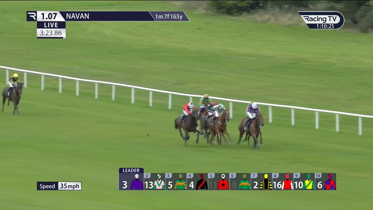 A winner over JUMPS for Amo Racing 🟪⬜️ Dallas Star, a Group 3 winner on the Flat, shows real guts to make a winning debut over hurdles. Navan Racecourse
