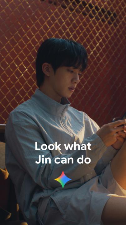 الاتقان… كل مرة! 🎾 شاهدوا كيف يصقل Jin ضربته مع Gemini. #LookWhatYouCanDo #BTS