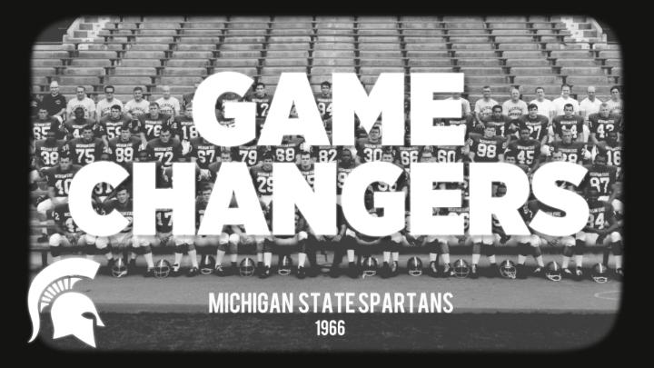 When Notre Dame faced MSU in 1966, the game was watched by 33 million viewers, college football’s largest TV audience at the time. MSU was awarded its second consecutive national championship, but the team's most important legacy is its role in the integration of college football.