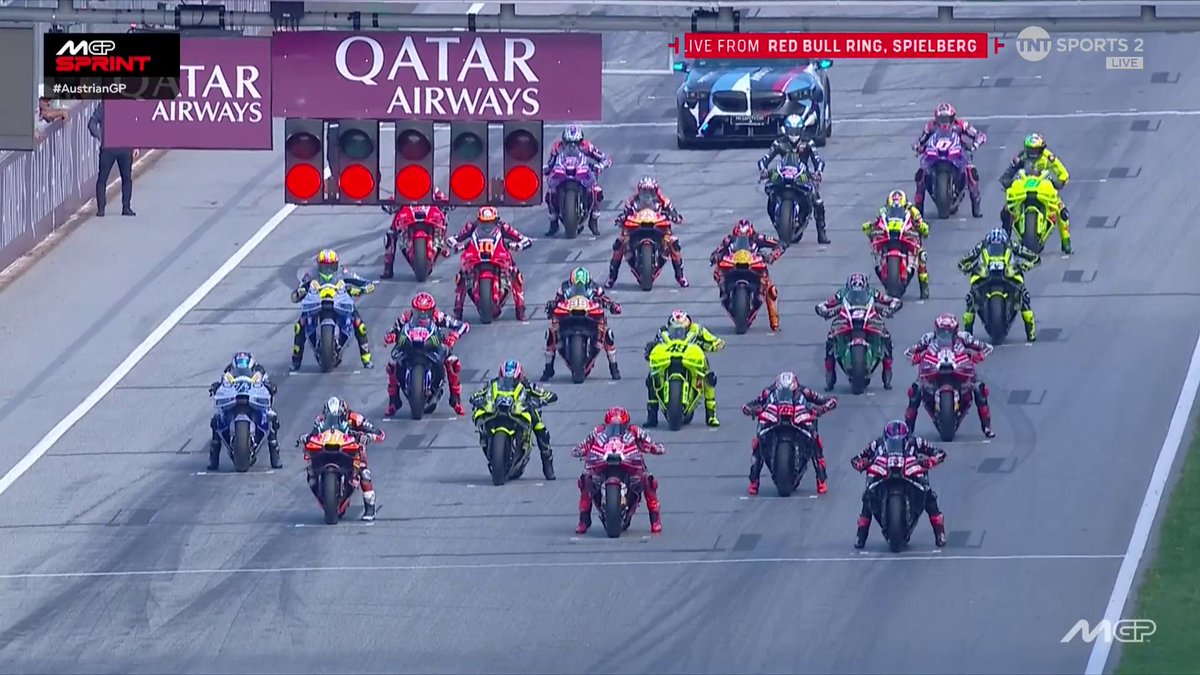 WHAT A START 🤯 Absolute chaos and control in the first lap of the Sprint ⚔️ #MotoGP | #AustrianGP | Live on TNT Sports and HBO Max