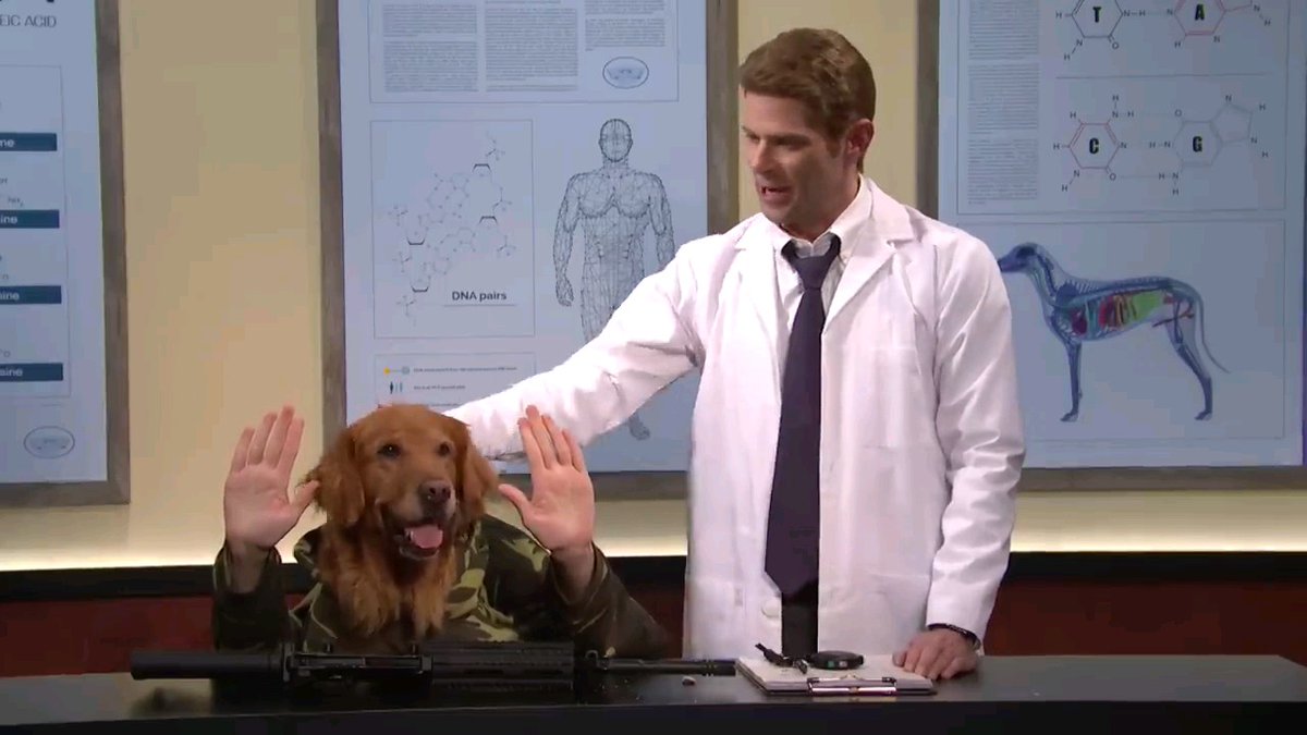 Dog never broke character. That's a true professional.